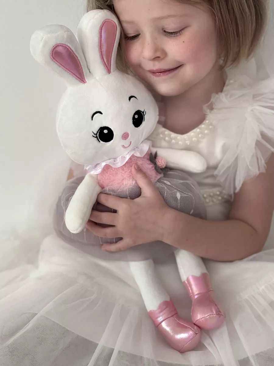 Плюшена кукла Балерина Зайче – 45 см