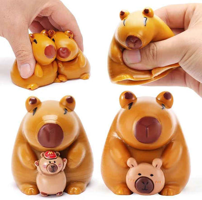 Антистрес играчка “Капибара мама и бебе” – сгряваща усмивки навсякъде