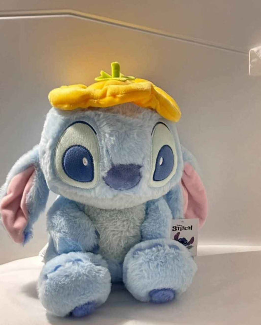 Плюшена играчка Стич с есенна тиквена шапка – 50 см