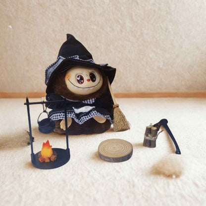 Комплект Щастлива вещица - таен кафяв модел + аксесоари за лагерен огън