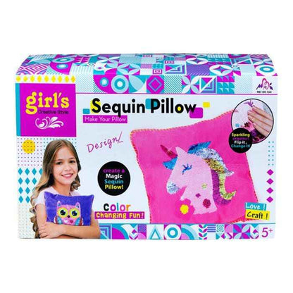 DIY възглавница с пайети – Еднорог