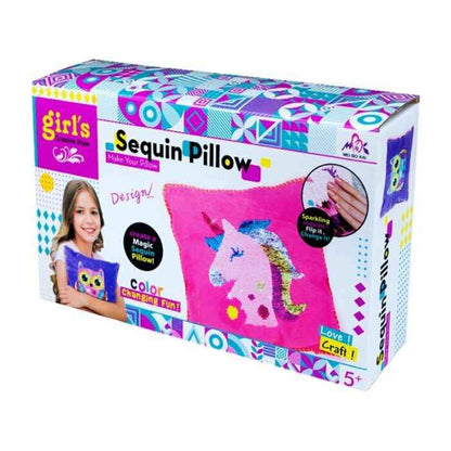 DIY възглавница с пайети – Еднорог