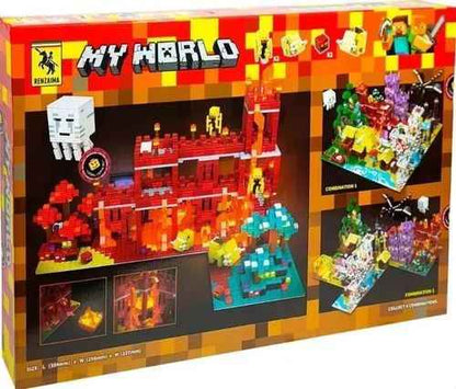 Огромен конструктор Minecraft My World - 2181 части с LED светлини