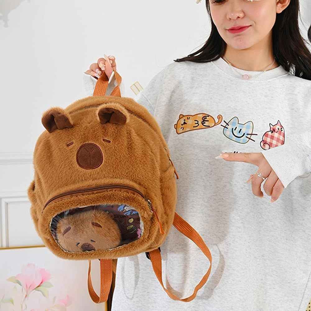 Пухкава детска раничка Капибара – мека, сладка и идеална за всяко приключение!