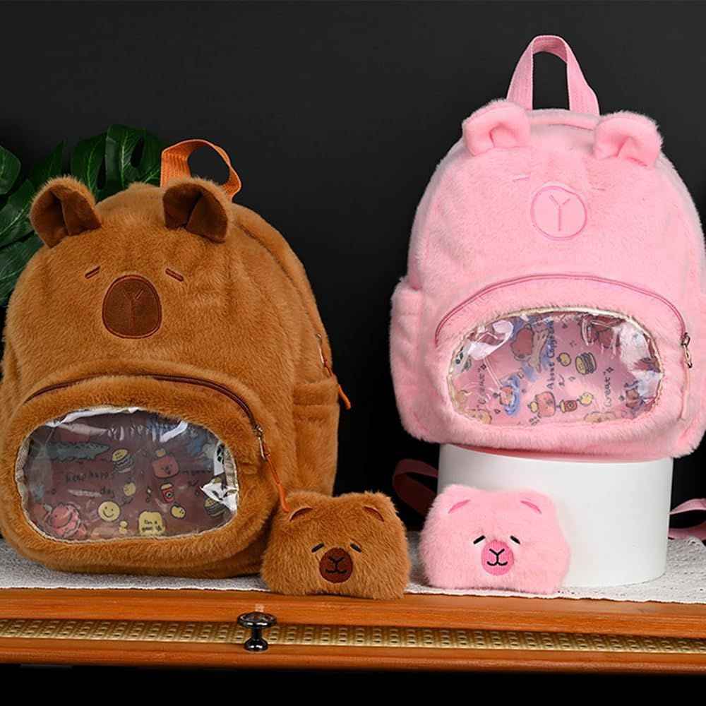 Пухкава детска раничка Капибара – мека, сладка и идеална за всяко приключение!