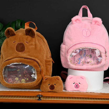 Пухкава детска раничка Капибара – мека, сладка и идеална за всяко приключение!