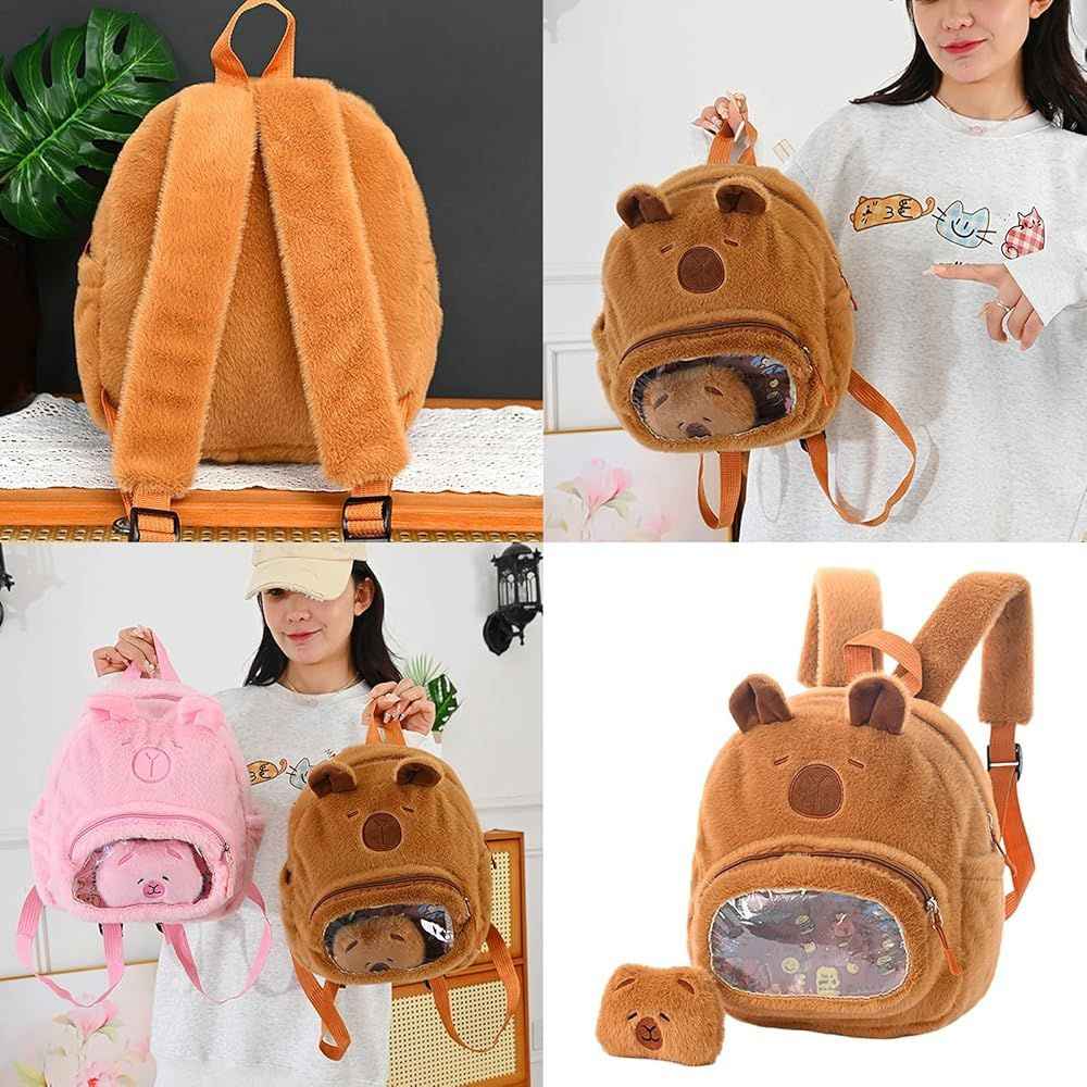 Пухкава детска раничка Капибара – мека, сладка и идеална за всяко приключение!