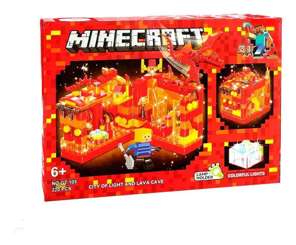 Minecraft „City of Lights“ GT-105 – Конструктор 220 части с LED светлини (4 варианта)