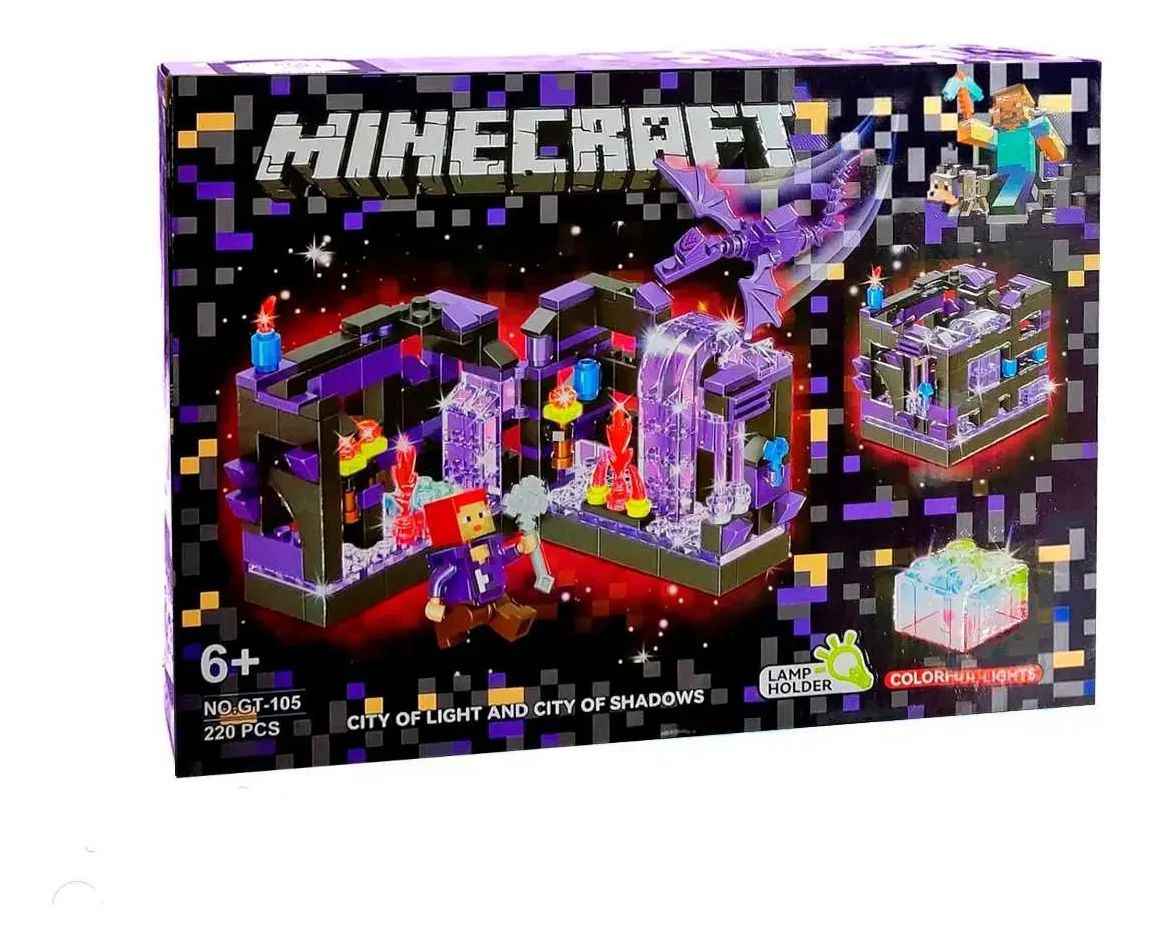 Minecraft „City of Lights“ GT-105 – Конструктор 220 части с LED светлини (4 варианта)
