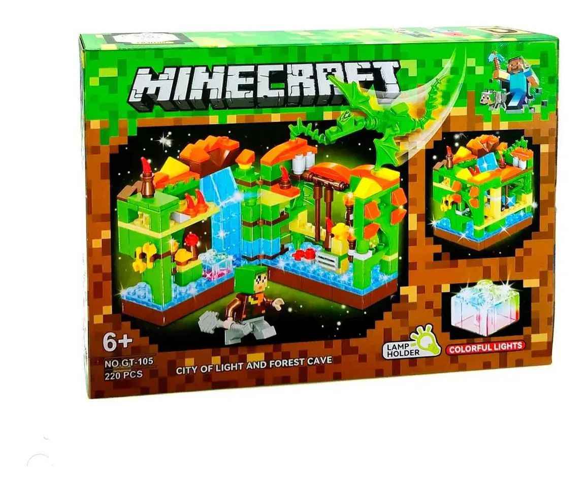 Minecraft „City of Lights“ GT-105 – Конструктор 220 части с LED светлини (4 варианта)