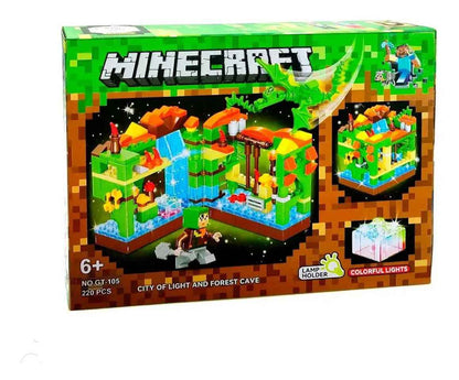 Minecraft „City of Lights“ GT-105 – Конструктор 220 части с LED светлини (4 варианта)