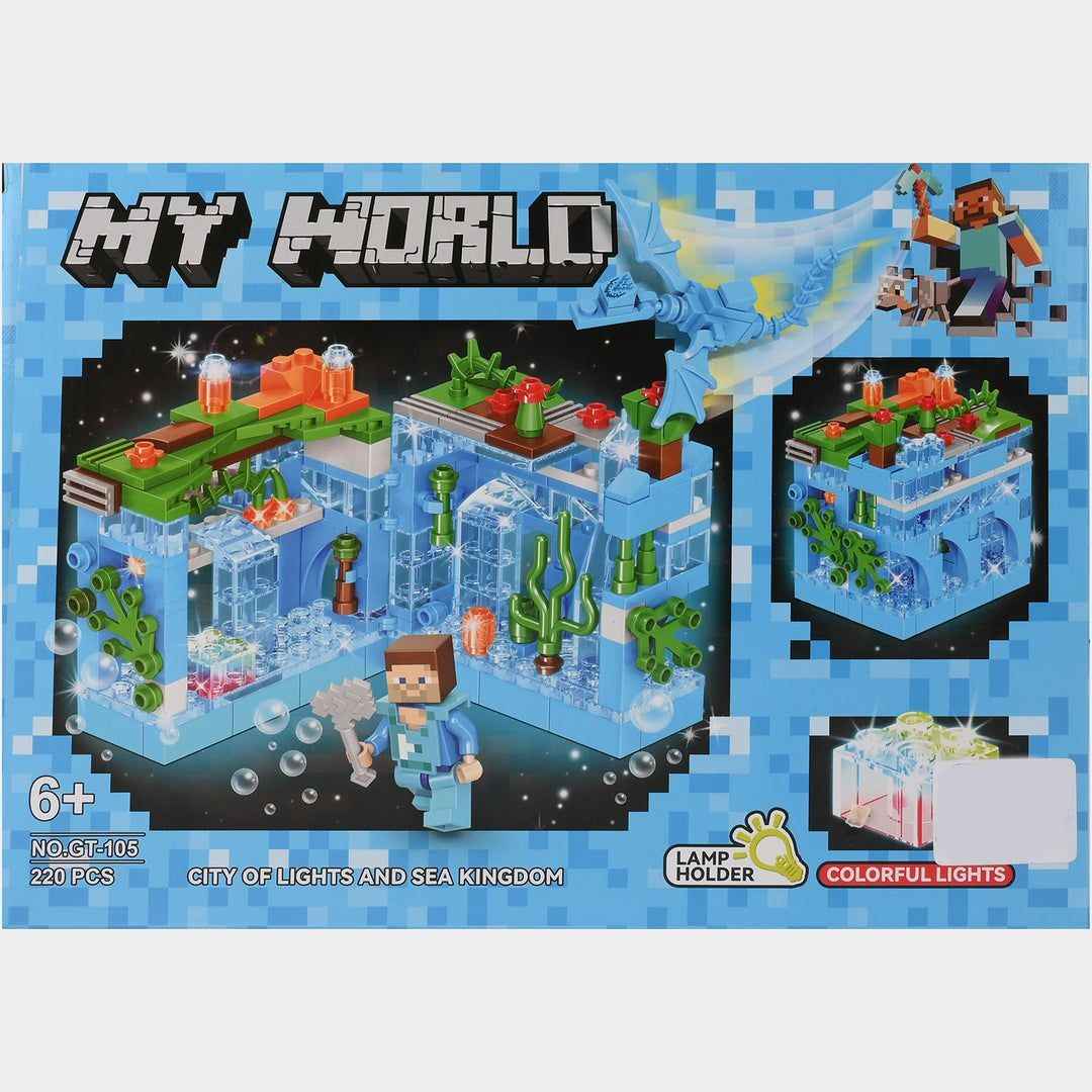 Minecraft „City of Lights“ GT-105 – Конструктор 220 части с LED светлини (4 варианта)