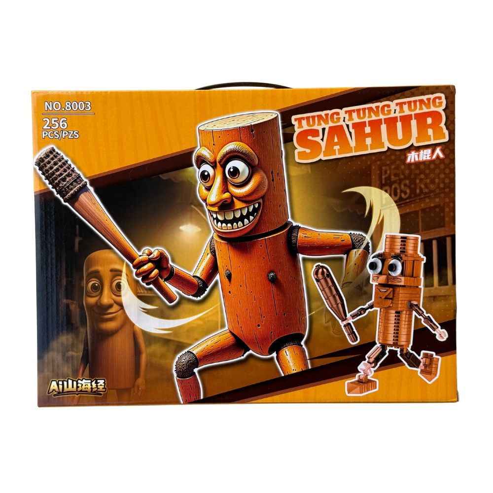 Конструктор Tung Tung Tung SAHUR – Дървеният герой (256 части, 6+)