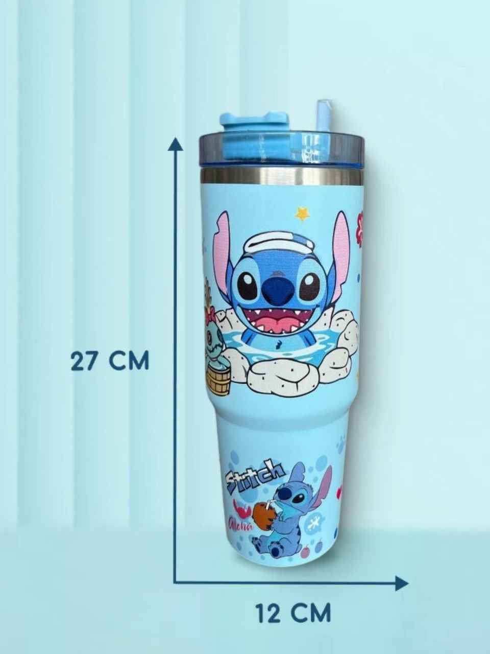 Термочаша Stitch със Сламка