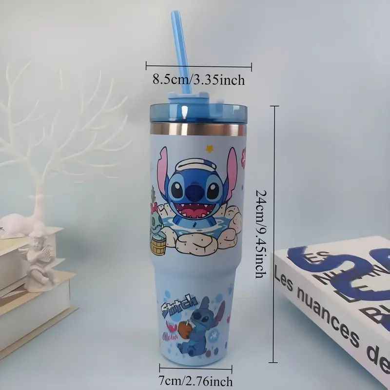 Термочаша Stitch със Сламка