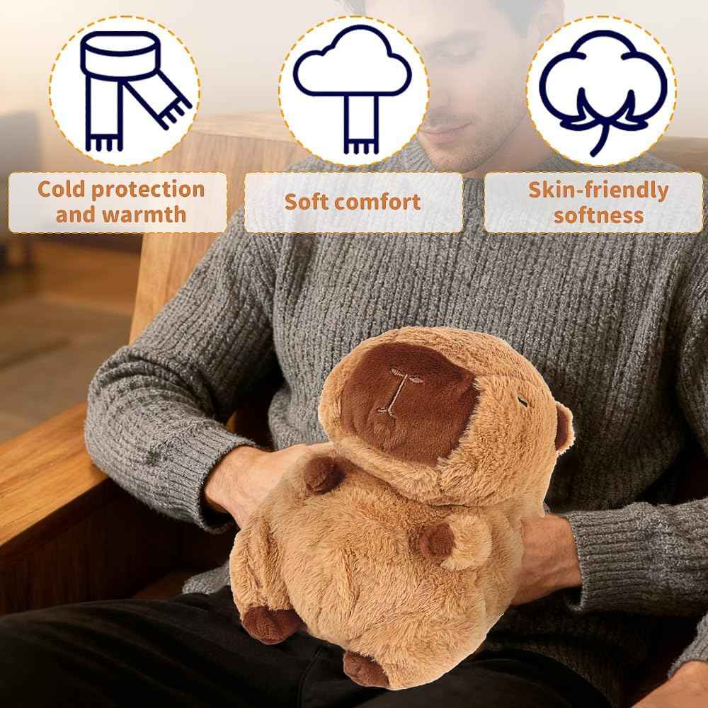 Плюшена Капибара с термо бутилка – уют и топлина в едно