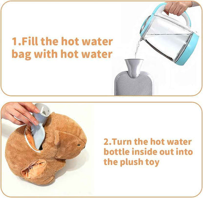 Плюшена Капибара с термо бутилка – уют и топлина в едно