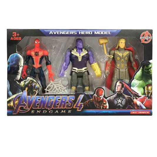 Комплект фигурки Avengers – 3 броя (Spiderman, Thanos, Thor)