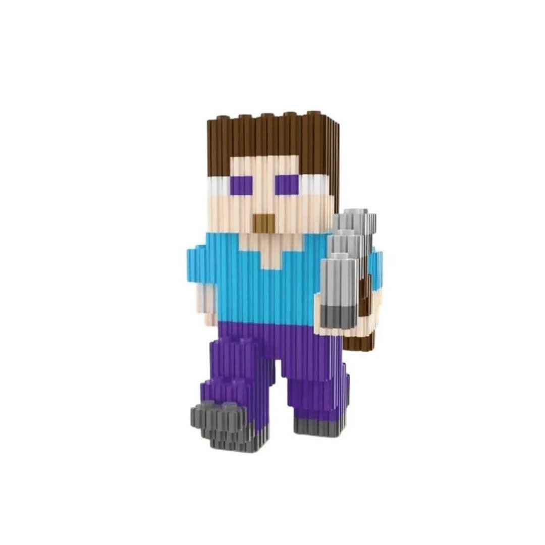 Пикселен конструктор в стил Minecraft – геймърска фигурка (406 части)