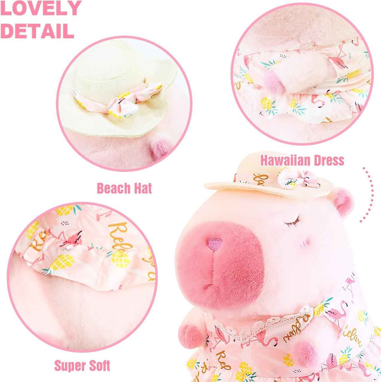 Плюшена капибара Лятна дама – 40 см