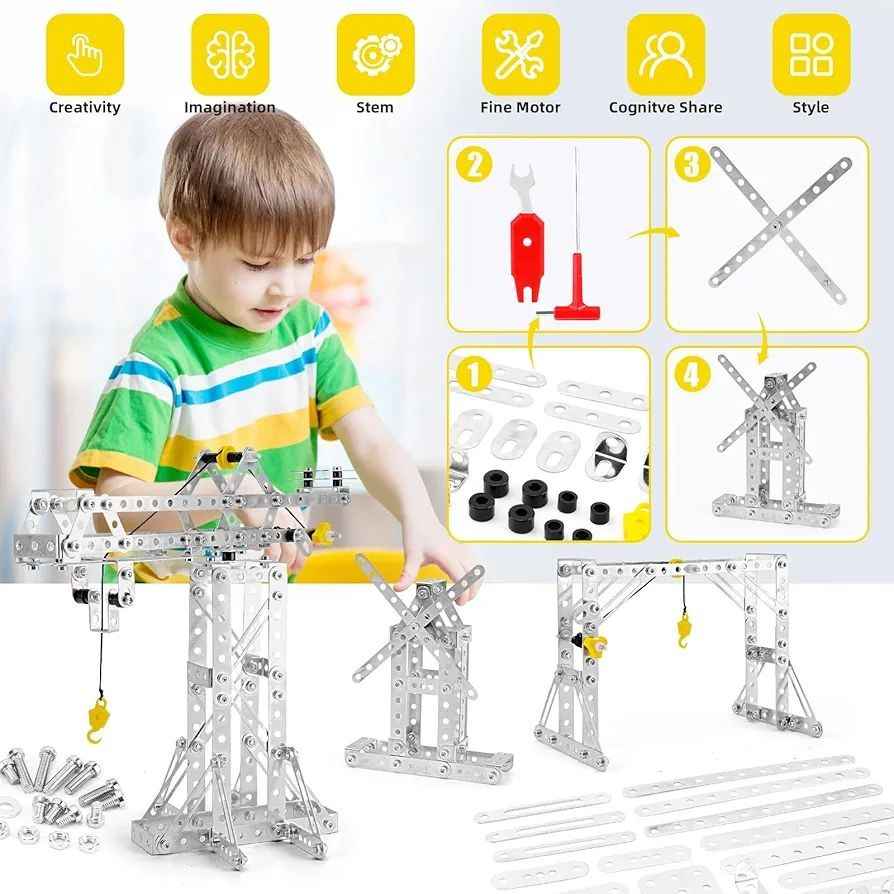 STEM метален конструктор Creative Metal – 3 модела в 1