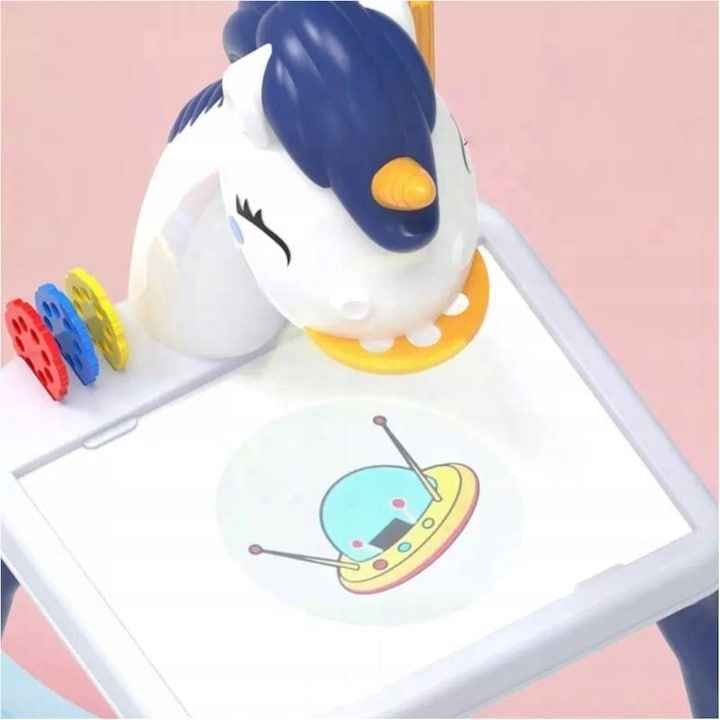 Детска проекционна масичка за рисуване с еднорог