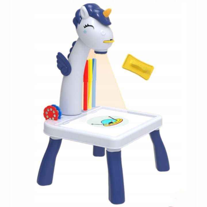 Детска проекционна масичка за рисуване с еднорог