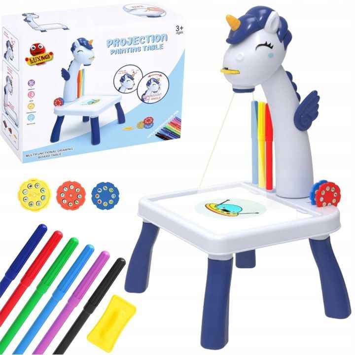 Детска проекционна масичка за рисуване с еднорог