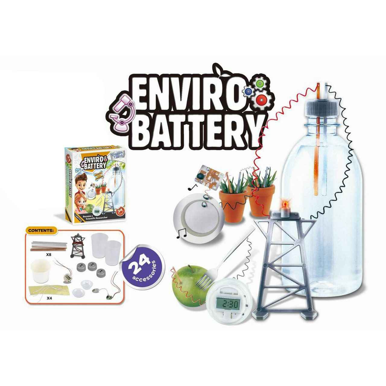 Enviro Battery – STEM комплект за зелена енергия (DIY експеримент)