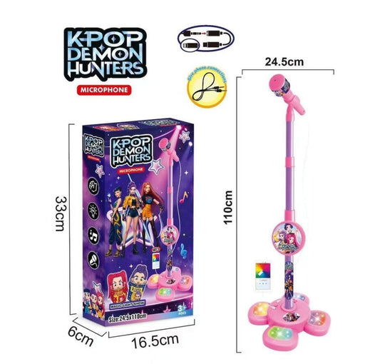 Детски Караоке Микрофон със Стойка K-POP Demon Hunters