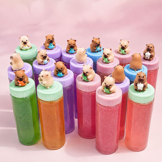 Glitter Capybara Slime – 3D Капачка
