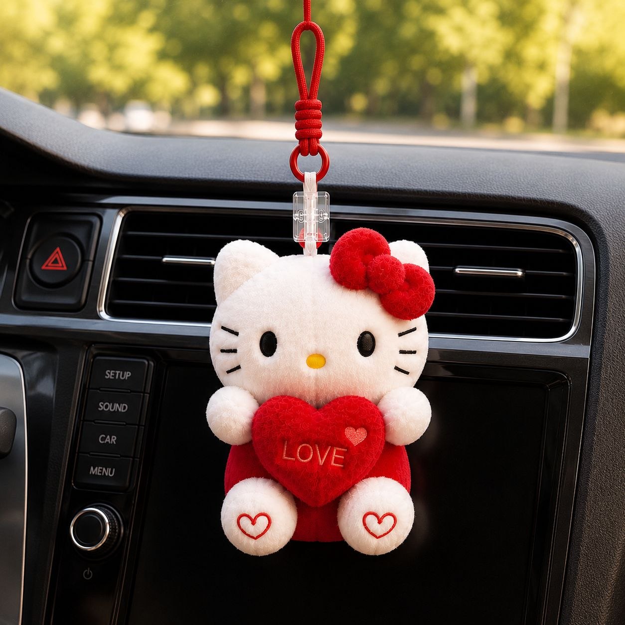 Мултифункционална Плюшена Висулка Hello Kitty LOVE (10-12 см)