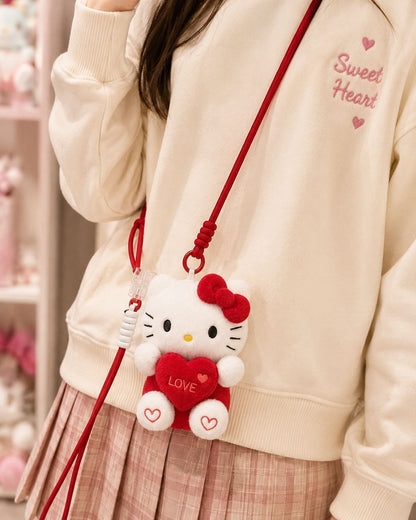 Мултифункционална Плюшена Висулка Hello Kitty LOVE (10-12 см)