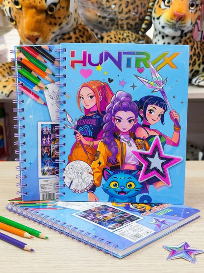 Творчески Арт Албум за Оцветяване със Спирала K-Pop Demon Hunters