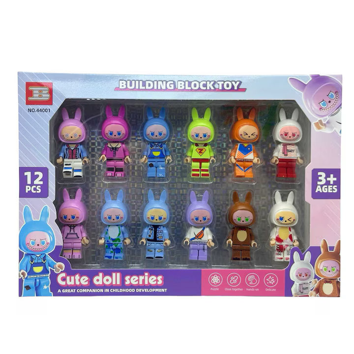 Комплект 12 фигурки Лабубу Blockheroes