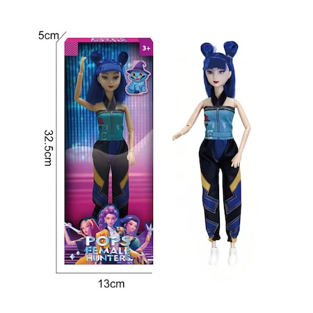 Пеещи K-POP Demon Hunters кукли 30 см – светещо сърце и музика