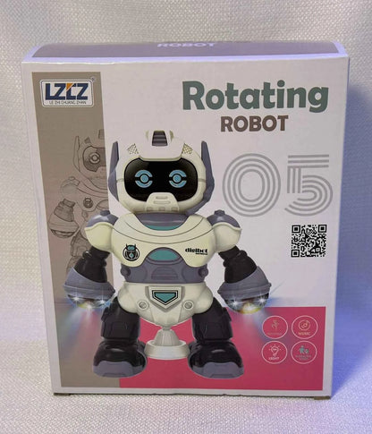 Интерактивен въртящ се робот с музика и светлини